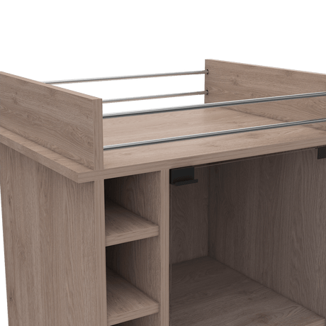 Bar Dukat Ceniza 55x89cm con Cuatro Compartimientos y con Seis Portabotellas - BARES | Bylmo