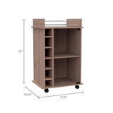 Bar Dukat Ceniza 55x89cm con Cuatro Compartimientos y con Seis Portabotellas - BARES | Bylmo