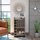 Bar Dukat Ceniza 55x89cm con Cuatro Compartimientos y con Seis Portabotellas - BARES | Bylmo