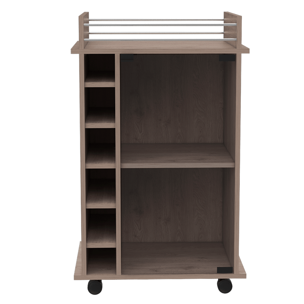 Bar Dukat Ceniza 55x89cm con Cuatro Compartimientos y con Seis Portabotellas - BARES | Bylmo