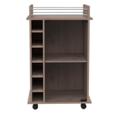 Bar Dukat Ceniza 55x89cm con Cuatro Compartimientos y con Seis Portabotellas - BARES | Bylmo