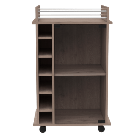 Bar Dukat Ceniza 55x89cm con Cuatro Compartimientos y con Seis Portabotellas - BARES | Bylmo