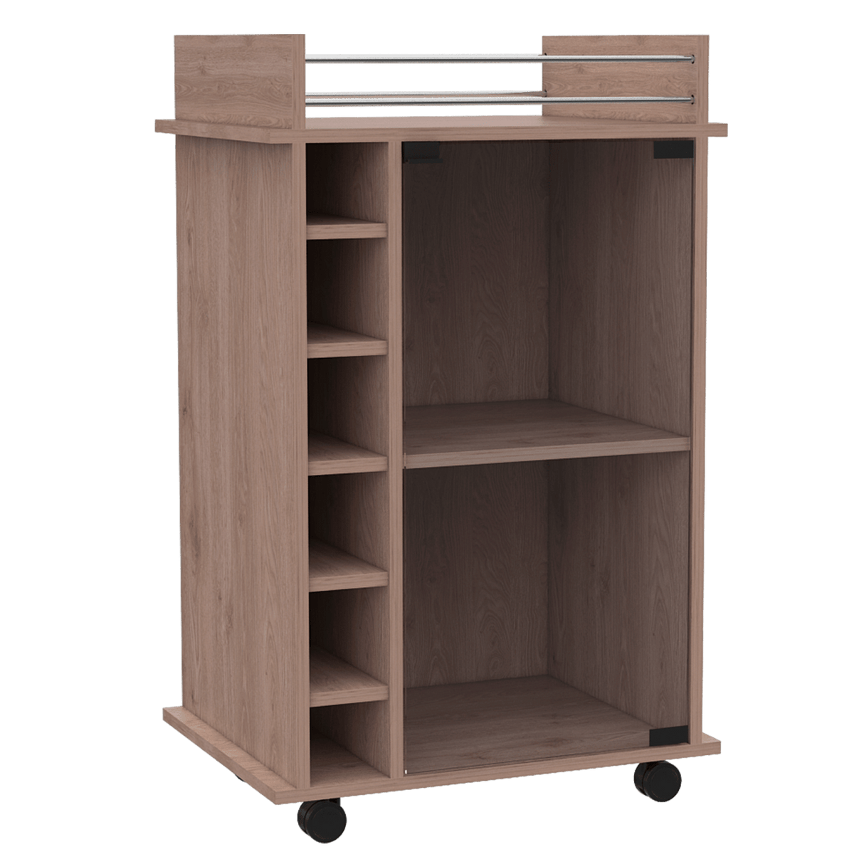 Bar Dukat Ceniza 55x89cm con Cuatro Compartimientos y con Seis Portabotellas - BARES | Bylmo