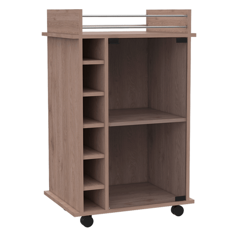 Bar Dukat Ceniza 55x89cm con Cuatro Compartimientos y con Seis Portabotellas - BARES | Bylmo
