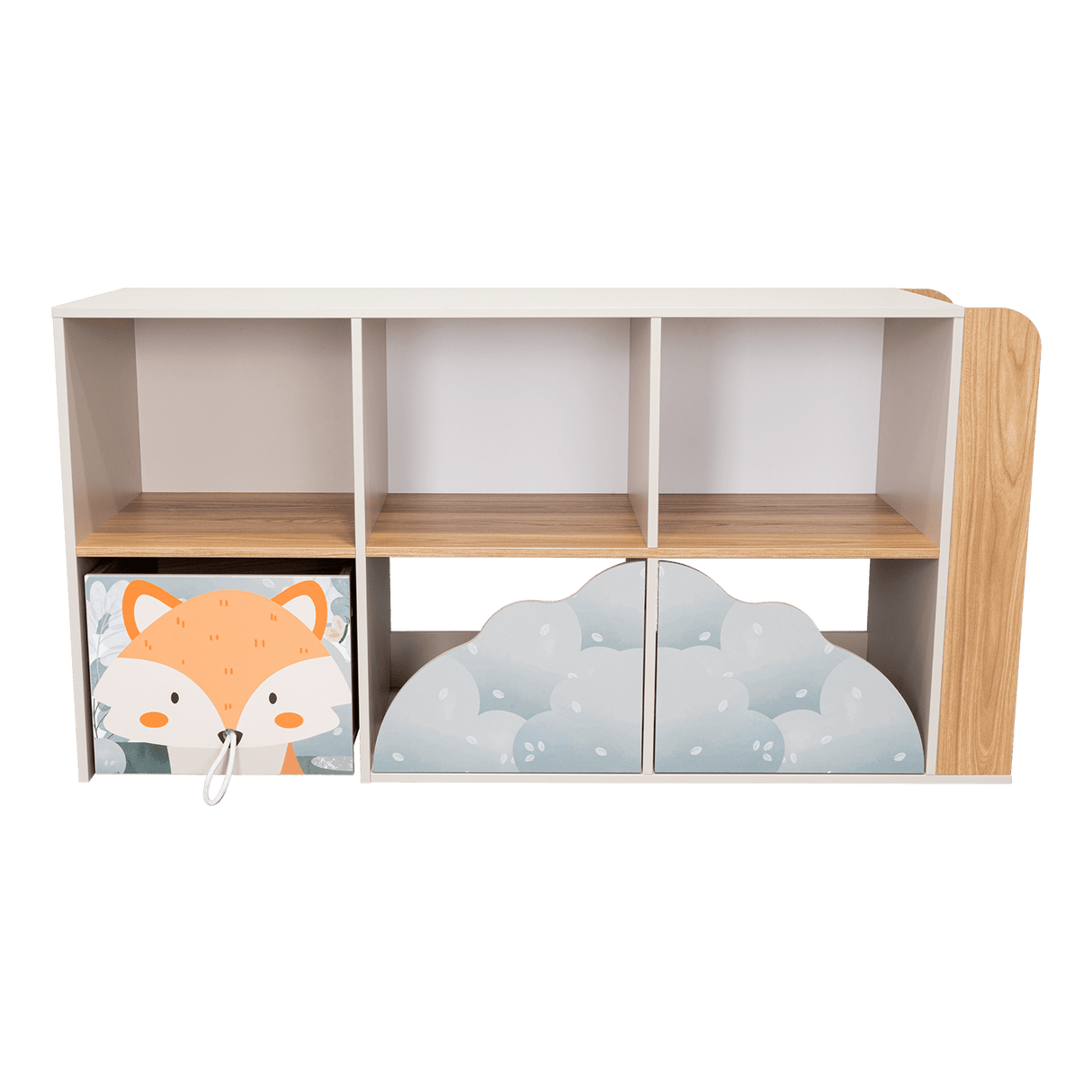 Biblioteca Boscozy Capri 141.8x72.1cm con Un Cajón y con Seis Compartimientos - BIBLIOTECAS Y ESTANTERIAS | Bylmo