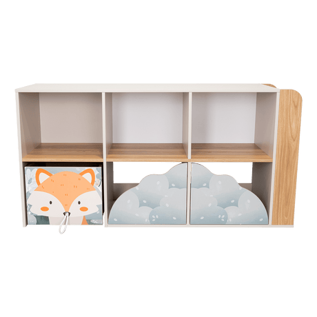 Biblioteca Boscozy Capri 141.8x72.1cm con Un Cajón y con Seis Compartimientos - BIBLIOTECAS Y ESTANTERIAS | Bylmo