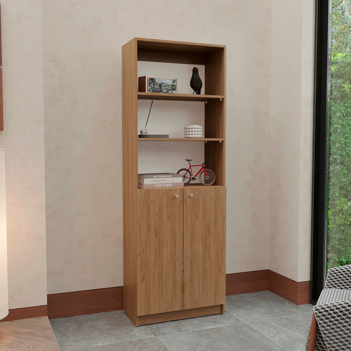 Estantería Home Fresno Europeo 62.8x180.6cm sin Cajones y con Cinco Compartimientos - BIBLIOTECAS Y ESTANTERIAS | Bylmo