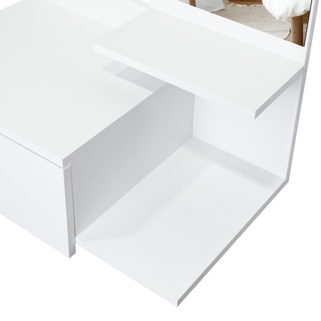 Recibidor Vienna Blanco 60.1x91.95cm con Un Cajón y con Tres Compartimientos - BIFES Y ARRIMOS | Bylmo