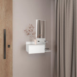 Recibidor Vienna Blanco 60.1x91.95cm con Un Cajón y con Tres Compartimientos - BIFES Y ARRIMOS | Bylmo