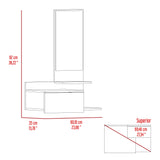 Recibidor Vienna Blanco 60.1x91.95cm con Un Cajón y con Tres Compartimientos - BIFES Y ARRIMOS | Bylmo