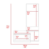 Recibidor Vienna Blanco 60.1x91.95cm con Un Cajón y con Tres Compartimientos - BIFES Y ARRIMOS | Bylmo