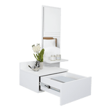 Recibidor Vienna Blanco 60.1x91.95cm con Un Cajón y con Tres Compartimientos - BIFES Y ARRIMOS | Bylmo