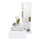 Recibidor Vienna Blanco 60.1x91.95cm con Un Cajón y con Tres Compartimientos - BIFES Y ARRIMOS | Bylmo