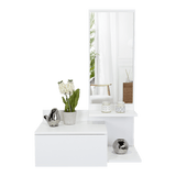 Recibidor Vienna Blanco 60.1x91.95cm con Un Cajón y con Tres Compartimientos - BIFES Y ARRIMOS | Bylmo