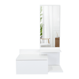 Recibidor Vienna Blanco 60.1x91.95cm con Un Cajón y con Tres Compartimientos - BIFES Y ARRIMOS | Bylmo