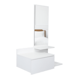 Recibidor Vienna Blanco 60.1x91.95cm con Un Cajón y con Tres Compartimientos - BIFES Y ARRIMOS | Bylmo