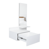 Recibidor Vienna Blanco 60.1x91.95cm con Un Cajón y con Tres Compartimientos - BIFES Y ARRIMOS | Bylmo