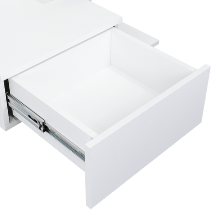 Recibidor Vienna Blanco 60.1x91.95cm con Un Cajón y con Tres Compartimientos - BIFES Y ARRIMOS | Bylmo