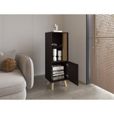 Vitrina Vance Wengue 42x120cm sin Cajones y con Tres Compartimientos - BIFES Y ARRIMOS | Bylmo