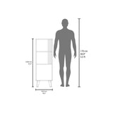 Vitrina Vance Wengue 42x120cm sin Cajones y con Tres Compartimientos - BIFES Y ARRIMOS | Bylmo