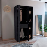 Closet Misuri Wengue 90x182cm con Un Cajón y Siete Compartimientos - CLOSETS | Bylmo