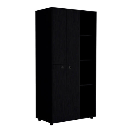 Closet Misuri Wengue 90x182cm con Un Cajón y Siete Compartimientos - CLOSETS | Bylmo