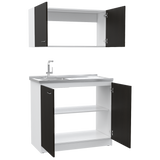 Cocina Napoles Blanco 100x90cm Con Mesón De Acero Inoxidable Y Con Pozuelo Lado Izquierdo - COCINAS | Bylmo