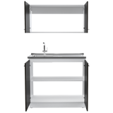 Cocina Napoles Blanco 100x90cm Con Mesón De Acero Inoxidable Y Con Pozuelo Lado Izquierdo - COCINAS | Bylmo