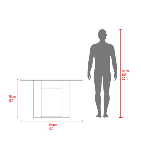 Comedor Volterra Coñac 120x74cm Rectangular De Cuatro Puestos Sin Sillas - COMEDORES | Bylmo