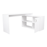 Escritorio En L Axis Blanco 151.5x76.5cm Sin Cajones Y Con Organizador De Libros - ESCRITORIOS | Bylmo