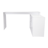 Escritorio En L Axis Blanco 151.5x76.5cm Sin Cajones Y Con Organizador De Libros - ESCRITORIOS | Bylmo