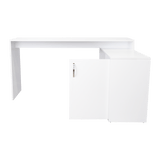 Escritorio En L Axis Blanco 151.5x76.5cm Sin Cajones Y Con Organizador De Libros - ESCRITORIOS | Bylmo