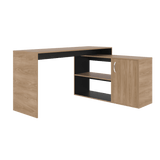 Escritorio En L Axis Fresno Europeo 151.5x76.5cm Sin Cajones Y Con Organizador De Libros - ESCRITORIOS | Bylmo