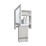 Gabinete De Baño Bath Blanco 45x50cm Cuadrado Con Espejo Y Espacio Para Colgar Toalla De Manos - GABINETES DE BANHO | Bylmo