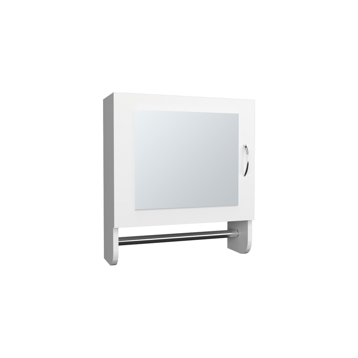 Gabinete De Baño Bath Blanco 45x50cm Cuadrado Con Espejo Y Espacio Para Colgar Toalla De Manos - GABINETES DE BANHO | Bylmo