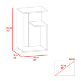 Mesa Auxiliar Everett Fresno 39.8x63.4cm Rectangular con Tres Compartimientos