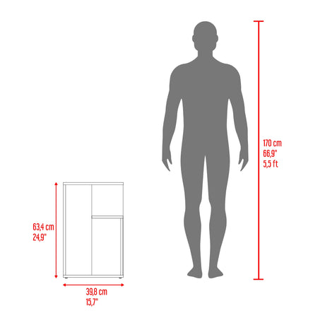 Mesa Auxiliar Everett Fresno 39.8x63.4cm Rectangular Con Tres Compartimientos - MESAS AUXILIARES | Bylmo