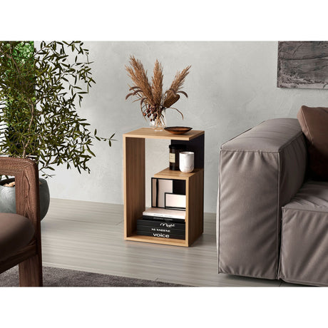 Mesa Auxiliar Everett Fresno 39.8x63.4cm Rectangular Con Tres Compartimientos - MESAS AUXILIARES | Bylmo