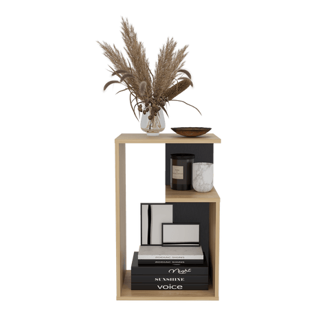 Mesa Auxiliar Everett Fresno 39.8x63.4cm Rectangular Con Tres Compartimientos - MESAS AUXILIARES | Bylmo