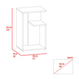 Mesa Auxiliar Everett Carbón Y Blanco 39.8x63.4cm Rectangular Con Tres Compartimientos - MESAS AUXILIARES | Bylmo