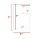 Mesa Auxiliar Everett Carbón Y Blanco 39.8x63.4cm Rectangular Con Tres Compartimientos - MESAS AUXILIARES | Bylmo