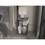 Mesa Auxiliar Everett Carbón Y Blanco 39.8x63.4cm Rectangular Con Tres Compartimientos - MESAS AUXILIARES | Bylmo