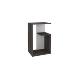 Mesa Auxiliar Everett Carbón Y Blanco 39.8x63.4cm Rectangular Con Tres Compartimientos - MESAS AUXILIARES | Bylmo