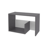Mesa Auxiliar Everett Onix Y Blanco 39.8x63.4cm Rectangular Con Tres Compartimientos - MESAS AUXILIARES | Bylmo
