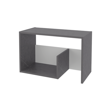 Mesa Auxiliar Everett Onix Y Blanco 39.8x63.4cm Rectangular Con Tres Compartimientos - MESAS AUXILIARES | Bylmo