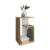 Mesa Auxiliar Everett Macadamia Y Blanco 39.8x63.4cm Rectangular Con Tres Compartimientos - MESAS AUXILIARES | Bylmo