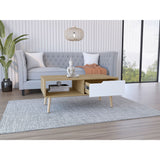 Mesa De Centro Oslo Macadamia 100.6x42cm Rectangular Con Patas - MESAS DE CENTRO | Bylmo