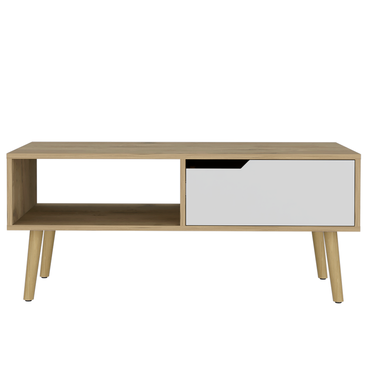 Mesa De Centro Oslo Macadamia 100.6x42cm Rectangular Con Patas - MESAS DE CENTRO | Bylmo