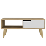 Mesa De Centro Oslo Macadamia 100.6x42cm Rectangular Con Patas - MESAS DE CENTRO | Bylmo