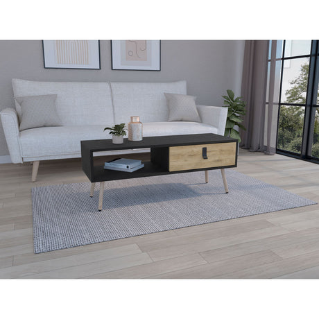 Mesa De Centro Huna Wengue 104x40.4cm Rectangular Con Patas - MESAS DE CENTRO | Bylmo